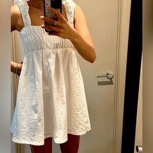 Used LA Hearts Smocked Mini Dress White XS